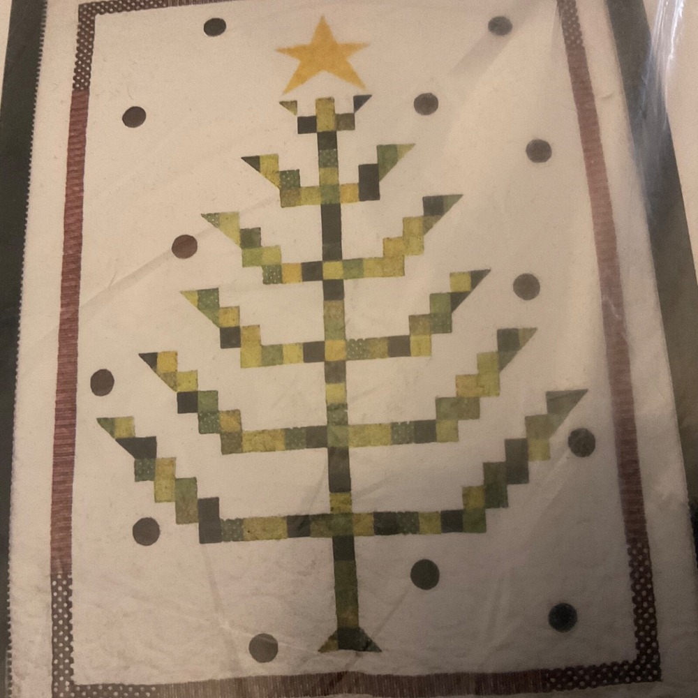Quilt kit Christmas tree Sewing Craft Elfin  fabric included lap wall hanging